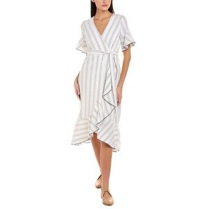 Vince Camuto Flutter Sleeve Wrap Dress EUC